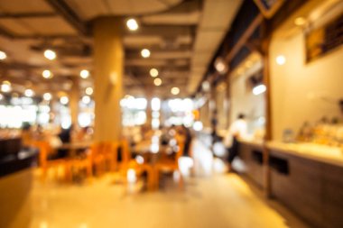 Soyut bulanıklık ve ufuk restoran ve kafe iç arka plan - Vintage filtre için