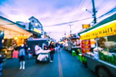 Hua hin gece Pazar sokak için arka plan bulanıklık