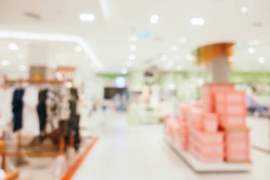 Arkaplan için mağaza içi soyut bulanıklık ve odaklanmış alışveriş merkezi