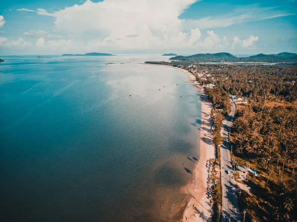 Belle Vue Aérienne Sur Plage Mer Dans Province Chumphon Thaïlande — Photo