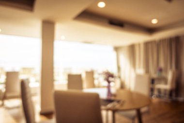 Soyut bulanıklık ve ufuk restoran ve kafe iç arka plan ve yüzey için
