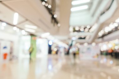Arkaplan için mağaza içi soyut bulanıklık ve odaklanmış alışveriş merkezi