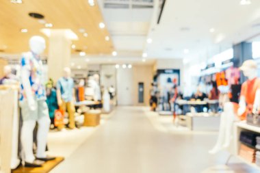 Bulanıklık bokeh ve ufuk alışveriş merkezi Mağazası iç arka planı için