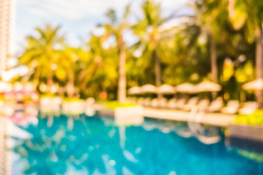 Soyut bulanıklık ve ufuk güzel açık yüzme havuzunda otel ve tatil seyahat ve tatil için