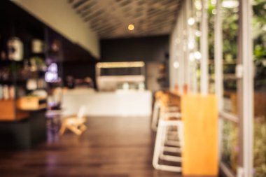 Soyut bulanıklık ve ufuk restoran ve kafe iç arka planı için