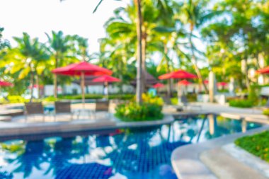 Soyut bulanıklık ve ufuk güzel açık yüzme havuzunda otel ve tatil seyahat ve tatil için