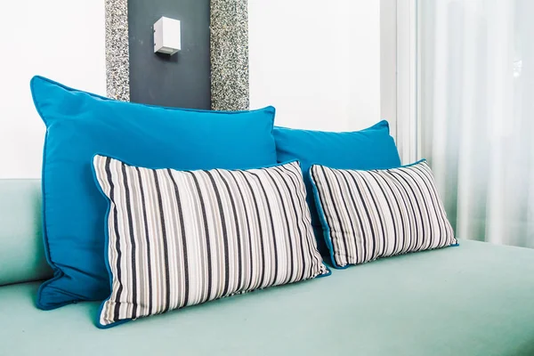Cómoda Almohada Decoración Del Sofá Patio Aire Libre Con Vista —  Fotos de Stock
