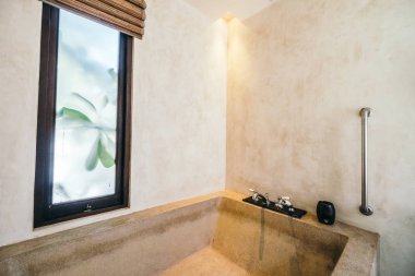 Güzel küvet banyo iç dekorasyon