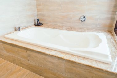 Güzel küvet banyo iç dekorasyon