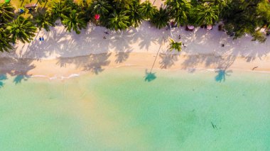 Güzel tropikal deniz ve plaj manzara seyahat - tatil tatil kavramı ile havadan görünümü