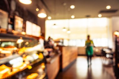 Soyut bulanıklık ve ufuk kafe ve Restoran iç arka planı için