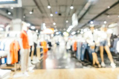 Arkaplan için mağaza içi soyut bulanıklık ve odaklanmış alışveriş merkezi