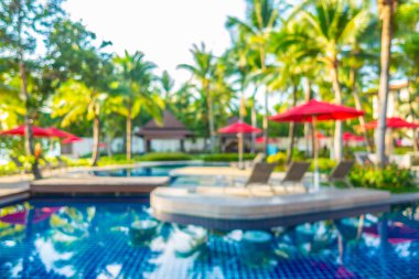 Soyut bulanıklık ve ufuk güzel açık yüzme havuzunda otel ve tatil seyahat ve tatil için