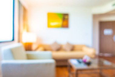 Soyut bulanıklık ve ufuk oturma odası iç arka plan ve yüzey için