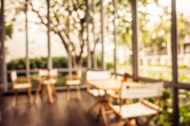 Soyut bulanıklık ve ufuk restoran ve kafe iç arka planı için