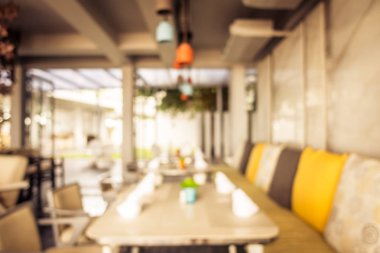 Soyut bulanıklık ve ufuk restoran ve kafe iç arka planı için