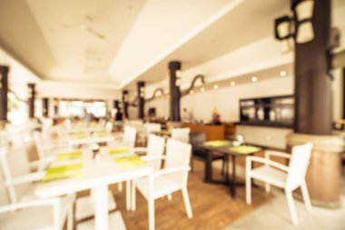 Arka plan için soyut bulanık restoran ve kafenin içi