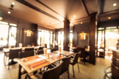 Arka plan için soyut bulanık restoran ve kafenin içi