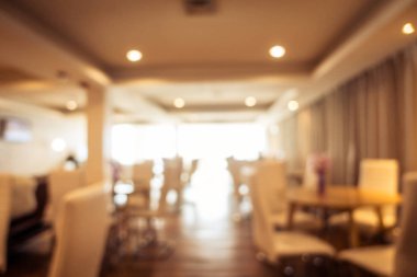 Soyut bulanıklık ve ufuk restoran ve kafe iç arka plan ve yüzey için