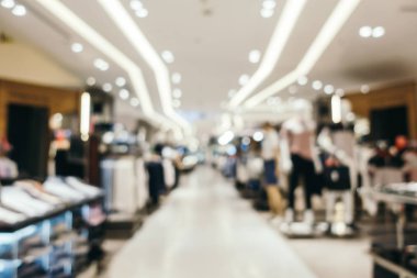 Arkaplan için mağaza içi soyut bulanıklık ve odaklanmış alışveriş merkezi