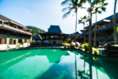 Seyahat ve tatil için güzel otel ve tatil arka plan bulanıklık