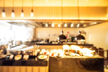 Soyut bulanıklık ve ufuk restoran ve kafe iç arka planı için