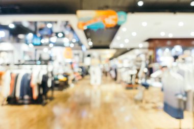 Arkaplan için mağaza içi soyut bulanıklık ve odaklanmış alışveriş merkezi