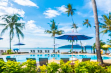 Bulanıklık ve lüks otel ufuk açık yüzme havuzunda soyut ve tatil seyahat ve tatil için tatil