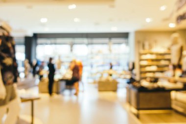 Bulanıklık bokeh ve ufuk alışveriş merkezi Mağazası iç arka planı için