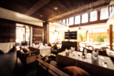 Arka plan için soyut bulanık restoran ve kafenin içi