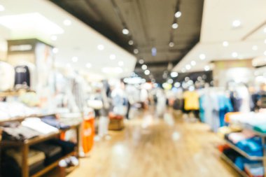Arkaplan için mağaza içi soyut bulanıklık ve odaklanmış alışveriş merkezi