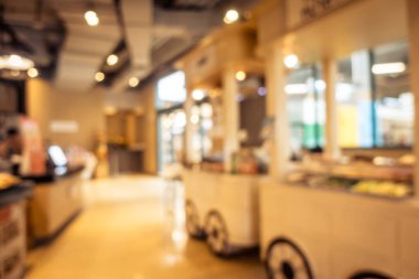 Soyut bulanıklık ve ufuk restoran ve kafe iç arka plan - Vintage filtre için