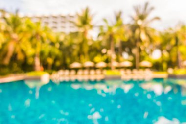 Soyut bulanıklık ve ufuk güzel açık yüzme havuzunda otel ve tatil seyahat ve tatil için