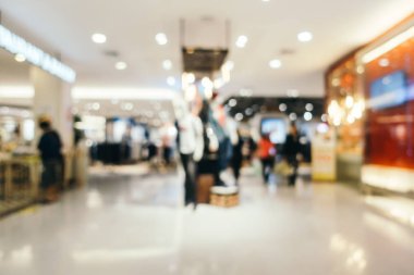 Arkaplan için mağaza içi soyut bulanıklık ve odaklanmış alışveriş merkezi