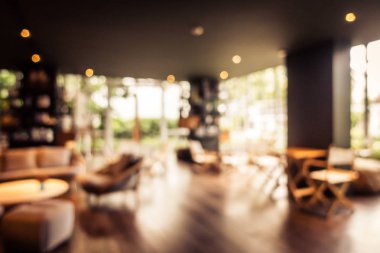Soyut bulanıklık ve ufuk restoran ve kafe iç arka planı için