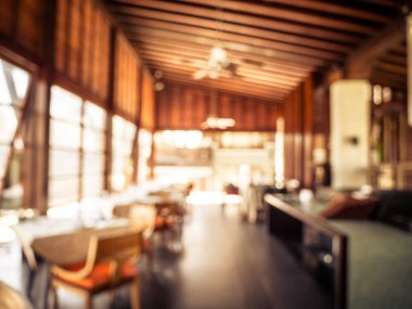 Soyut bulanıklık ve ufuk açık büfe restoran ve kafe Cafe iç arka planı için