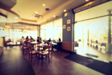 Arka plan için soyut bulanık restoran ve kafenin içi