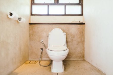 Beyaz kase koltuk dekorasyon banyo iç