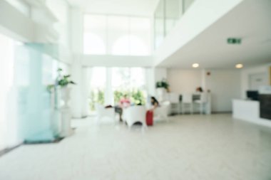 Soyut bulanıklık ve ufuk lobi ve arka plan için otel iç