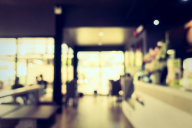 Soyut bulanıklık ve ufuk kafe ve Restoran iç arka planı için