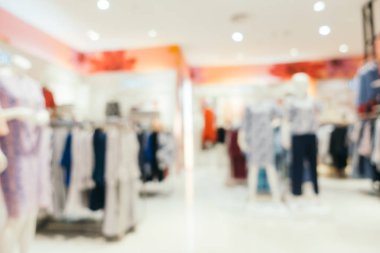 Arkaplan için mağaza içi soyut bulanıklık ve odaklanmış alışveriş merkezi