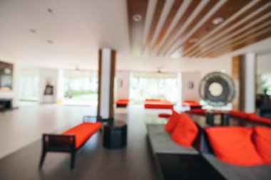 Soyut bulanıklık ve ufuk lobi ve arka plan için otel iç
