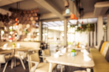 Soyut bulanıklık ve ufuk restoran ve kafe iç arka planı için