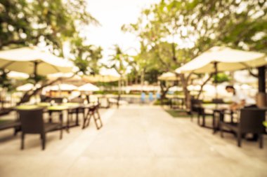 Arka plan için soyut bulanık restoran ve kafenin içi