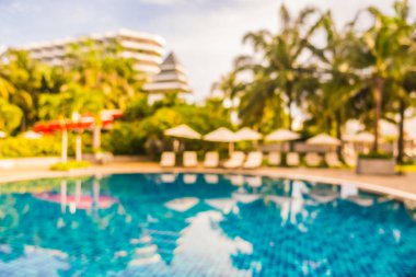 Soyut bulanıklık ve ufuk güzel açık yüzme havuzunda otel ve tatil seyahat ve tatil için