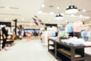Arkaplan için mağaza içi soyut bulanıklık ve odaklanmış alışveriş merkezi