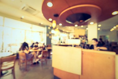 Arka plan için soyut bulanık restoran ve kafenin içi