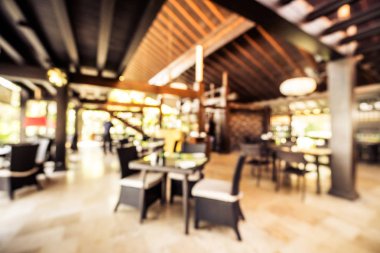 Arka plan için soyut bulanık restoran ve kafenin içi