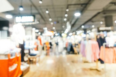 Arkaplan için mağaza içi soyut bulanıklık ve odaklanmış alışveriş merkezi