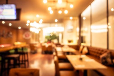 Soyut bulanıklık ve ufuk restoran ve kafe iç arka plan ve yüzey için